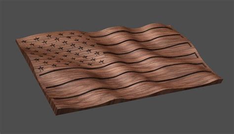 free wavy flag cnc file